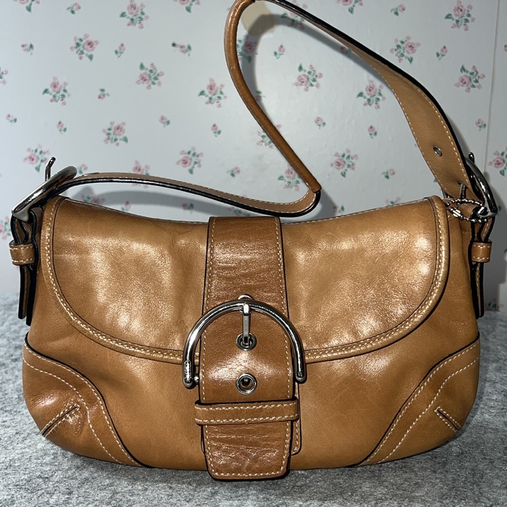 Coach camel leather handbag